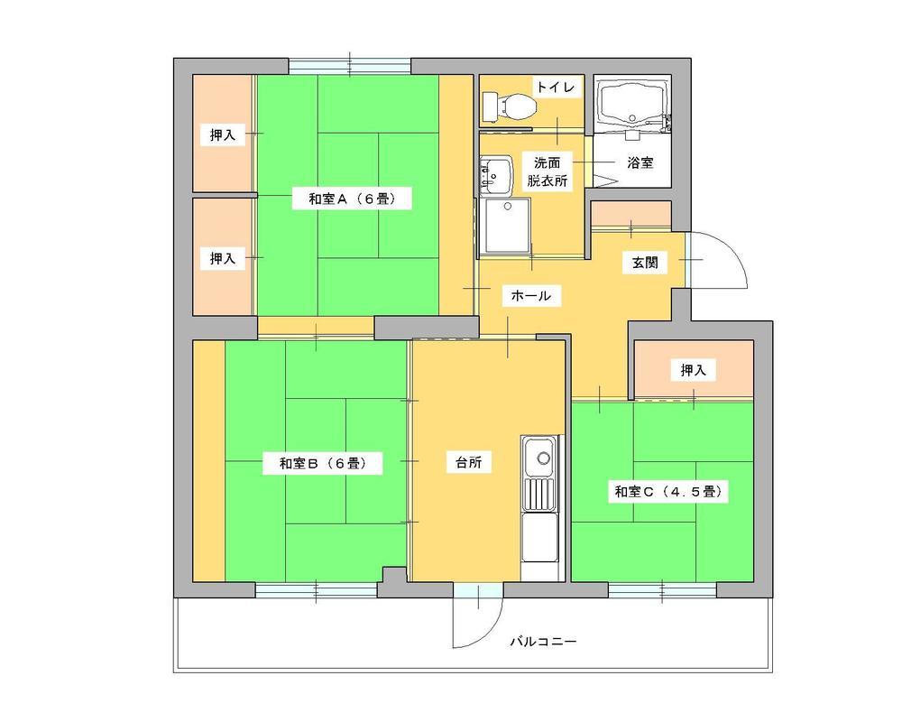 市営住宅の間取りの写真